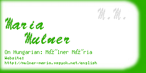 maria mulner business card